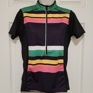 Tonik Cycling Jersey Women's Striped Multi-Pocket Size Small
